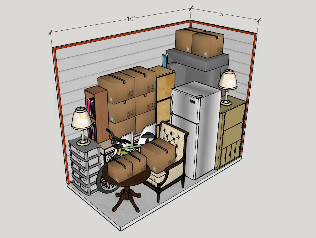 5x10 storage unit render